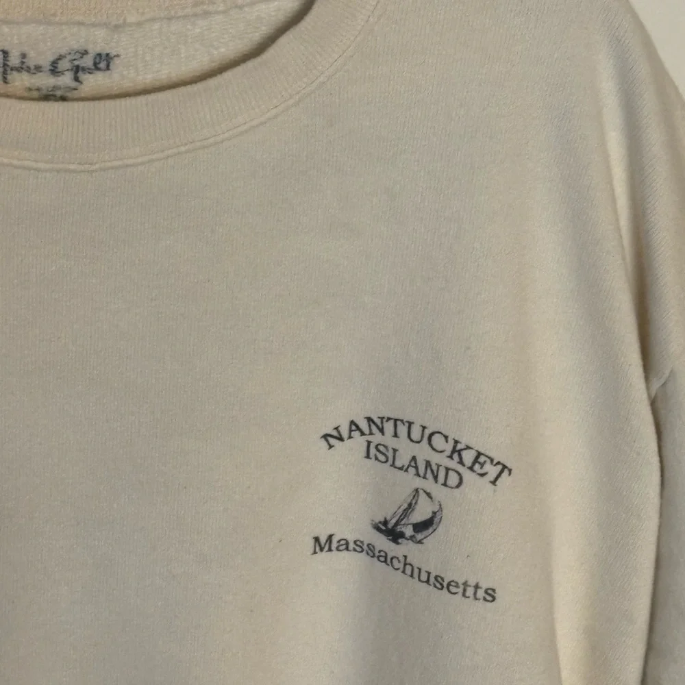 Brandy Melville Cream Crew Neck Sweater 100% Cotton Nantucket Island Size XL - Picture 4 of 6